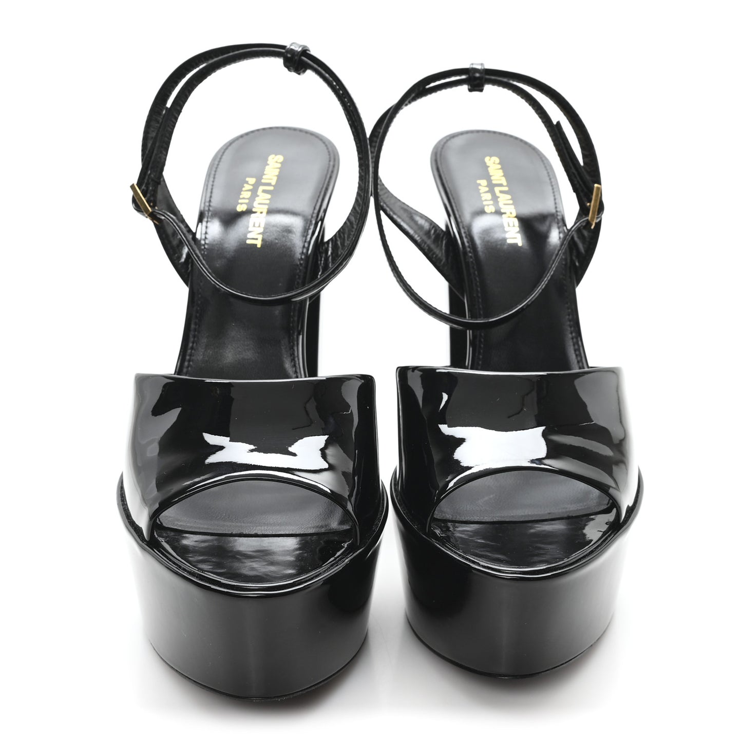 Patent Sexy 95 Tanouk Platform Sandals 39.5 Black