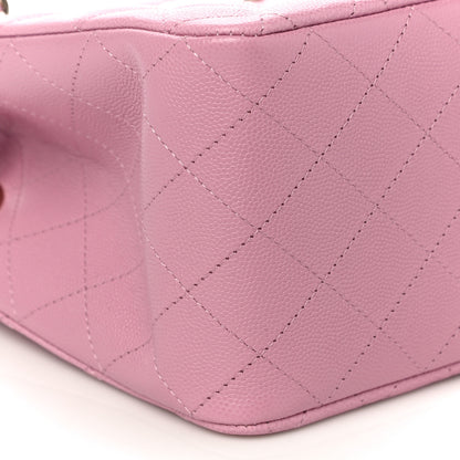 Chanel Caviar Quilted Mini Bucket Bag Pink 8 of 10