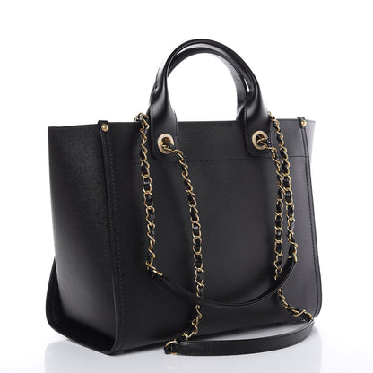 Chanel Caviar Small Studded Deauville Tote Black 4 of 11
