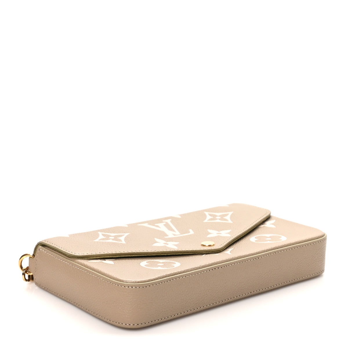 Louis Vuitton Empreinte Monogram Giant Felicie Pochette Khaki Creme 5 of 10