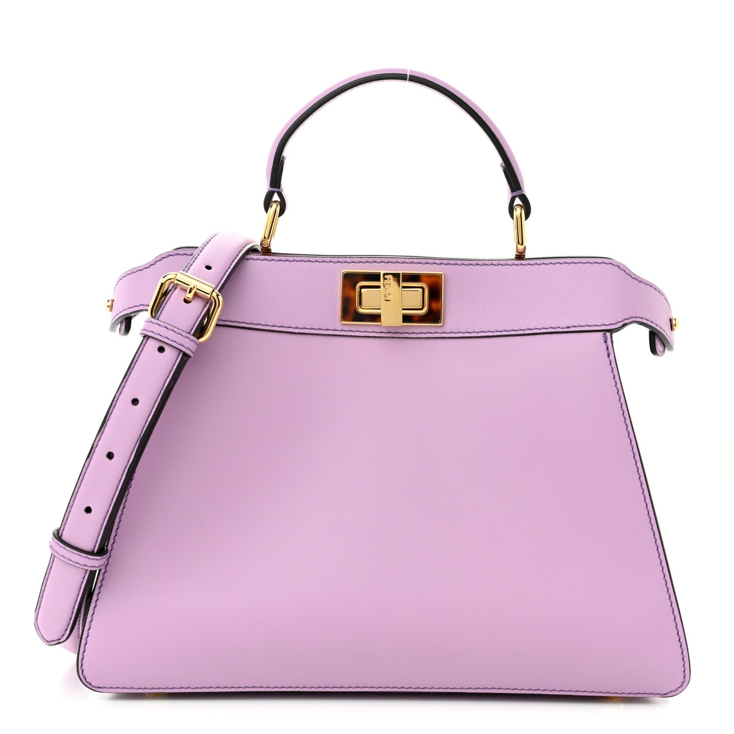 Vitello Seta Shiny Nappa Plexiglass Small Peekaboo I SEE U Satchel Violetta