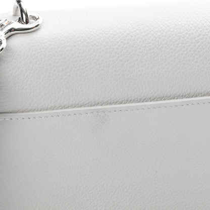Saint Laurent Grained Calfskin Medium Monogram Sunset Dove White 9 of 9