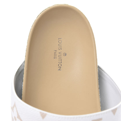 Louis Vuitton Monogram Giant Bom Dia Flat Mule Sandals 41 White Moka 8 of 8
