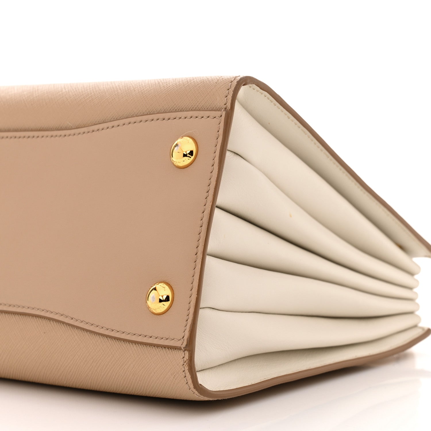 Prada Saffiano City Calfskin Bibliothèque Top Handle Cammeo Talco 10 of 15