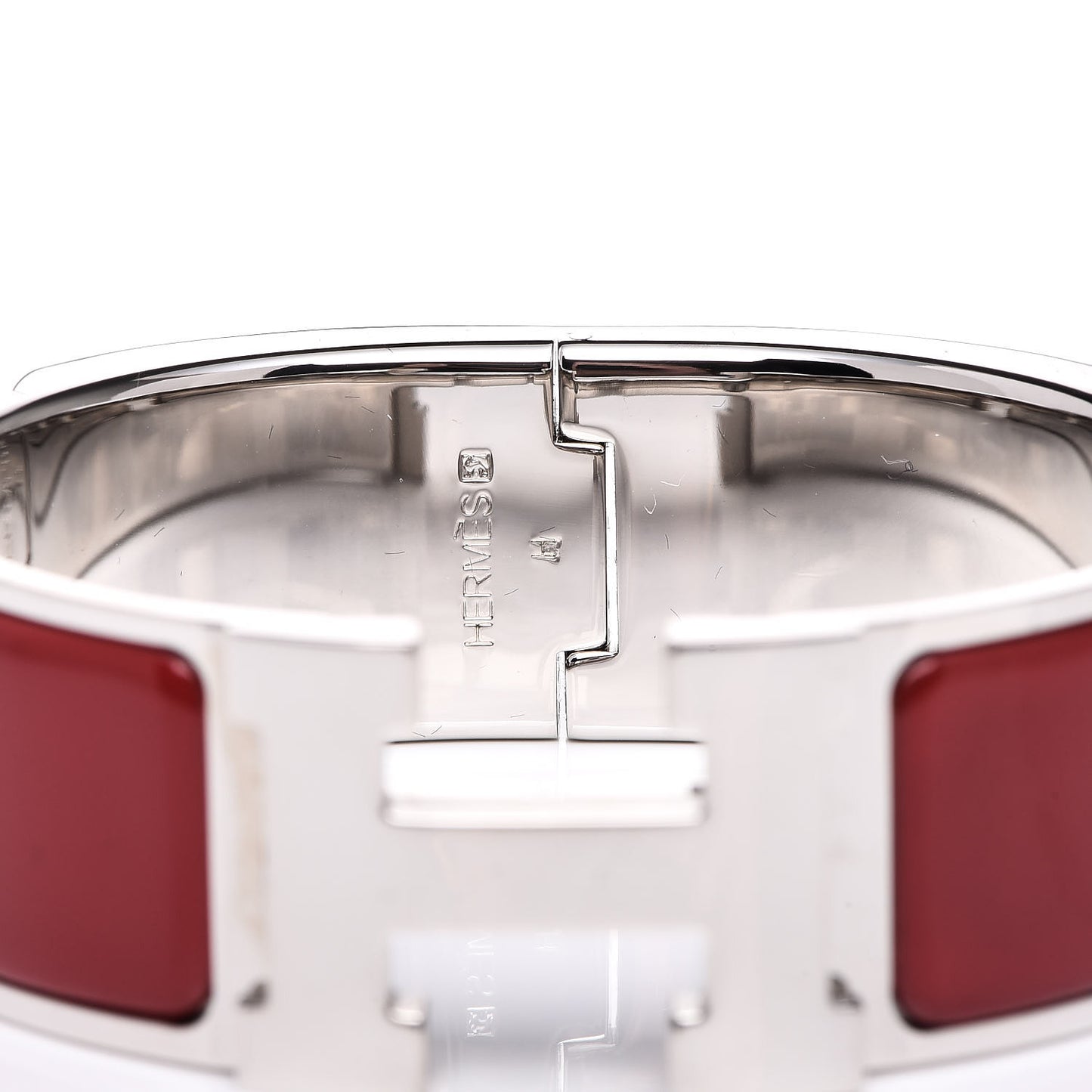 Enamel Wide Clic Clac H Bracelet PM Red