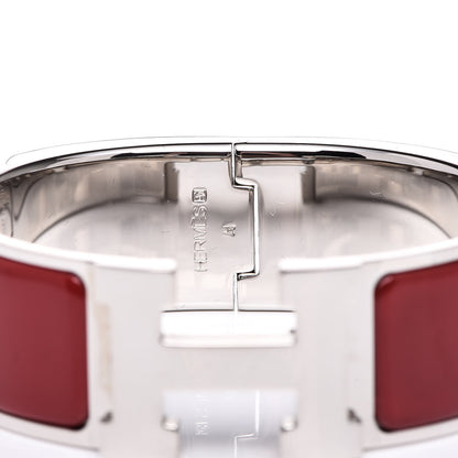 Hermes Enamel Wide Clic Clac H Bracelet PM Red 4 of 4