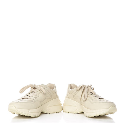 Gucci Calfskin Logo Womens Rhyton Sneakers 37.5 Ivory 13 of 13