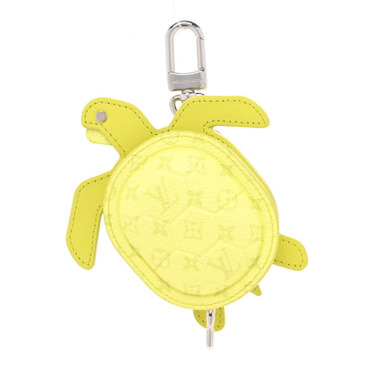 Louis Vuitton Monogram Calfskin Turtle Pouch Bag Charm Lime 1 of 6