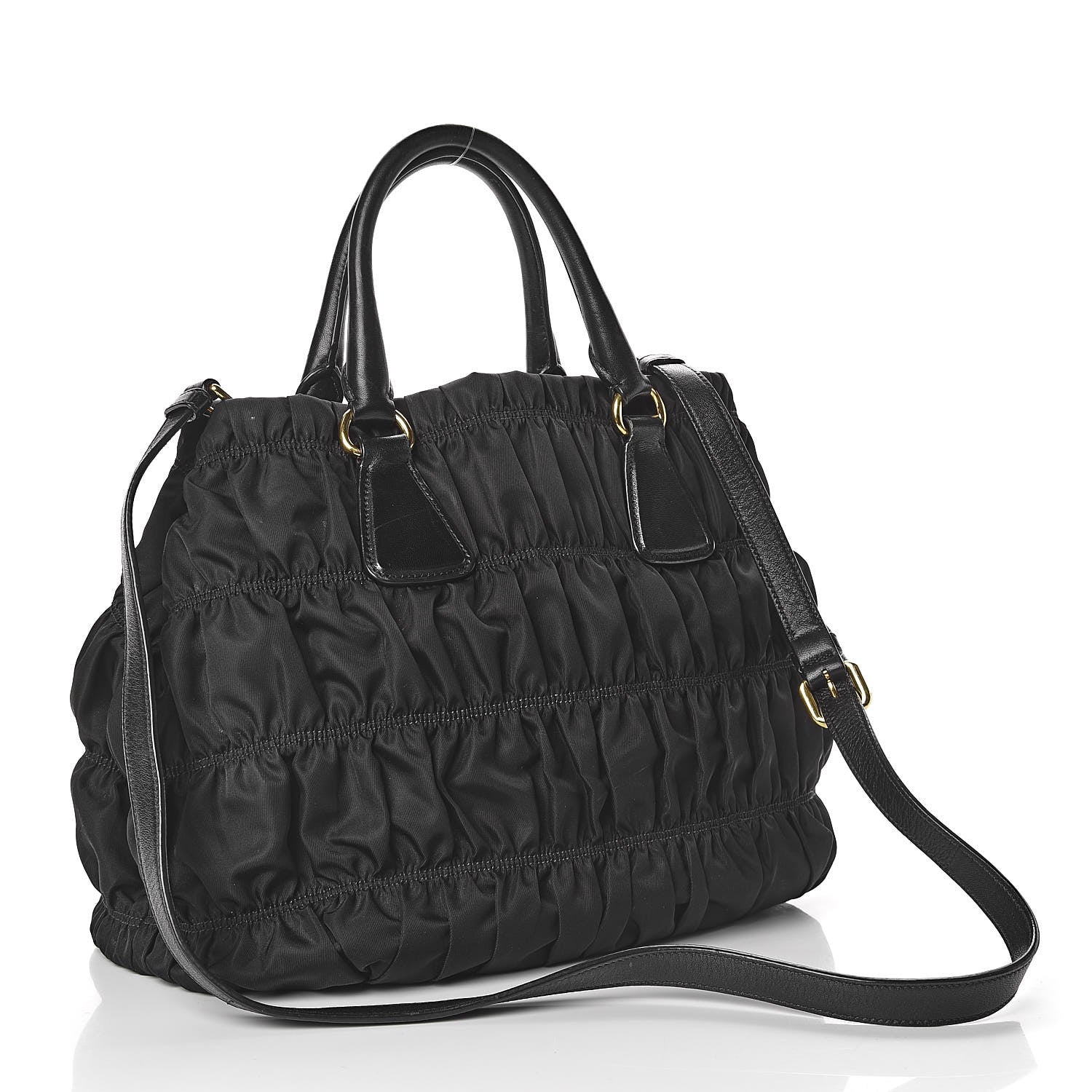 Prada Tessuto Nylon Gaufre Satchel Black 3 of 11