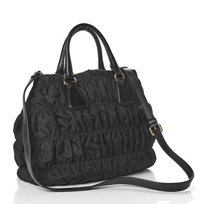 Prada Tessuto Nylon Gaufre Satchel Black 3 of 11