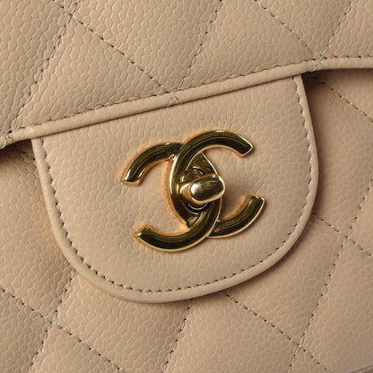 Chanel Caviar Quilted Jumbo Double Flap Beige Clair 10 of 10