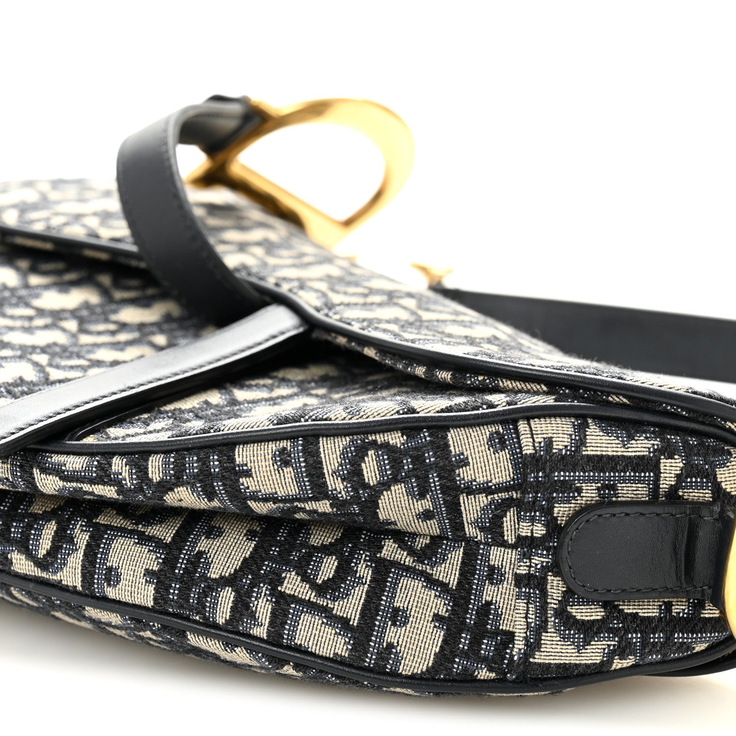 Christian Dior Oblique Saddle Bag Blue 10 of 12