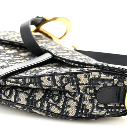 Christian Dior Oblique Saddle Bag Blue 10 of 12