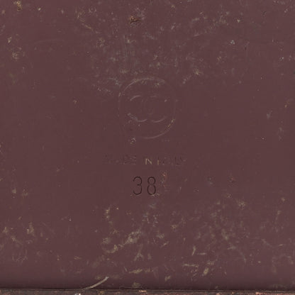 Chanel Calf Hair Suede Shearling Dad Sandals 38 Burgundy Black 7 of 11