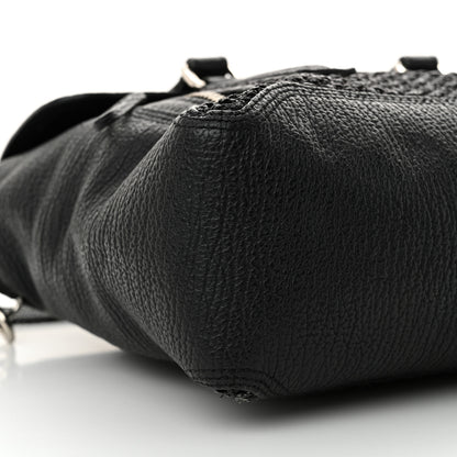 3.1 Phillip Lim PHILLIP LIM 3.1 Textured Calfskin Woven Panel Medium Pashli Satchel Black Silver 9 of 14