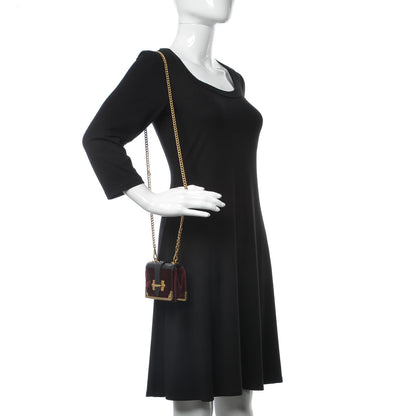 Prada Velvet Crocodile Micro Cahier Bag Ribes Black 2 of 10