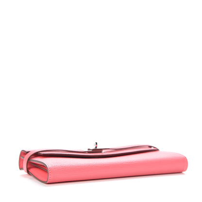 Hermes Chevre Mysore Kelly Longue Wallet Rose Lipstick 4 of 11