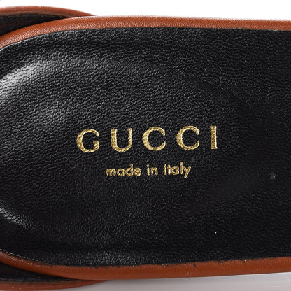Gucci Malaga Kid Ursula Ankle Sandals 39.5 Orange 7 of 11