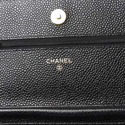 Chanel Caviar Quilted Wallet On Chain WOC Black 6 of 8