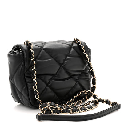 Chanel Calfskin Quilted Mini Square Bubbly Flap Black 3 of 11