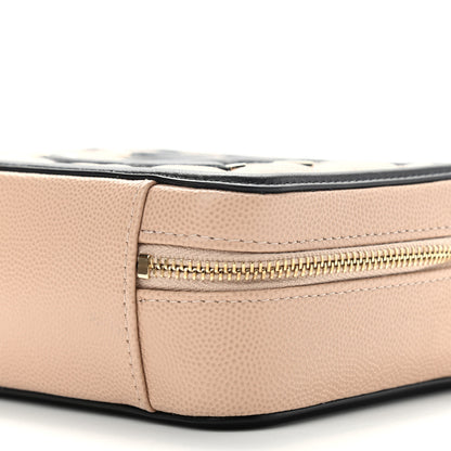 Chanel Caviar Quilted CC Filigree Vanity Clutch With Chain Beige Black 9 of 10