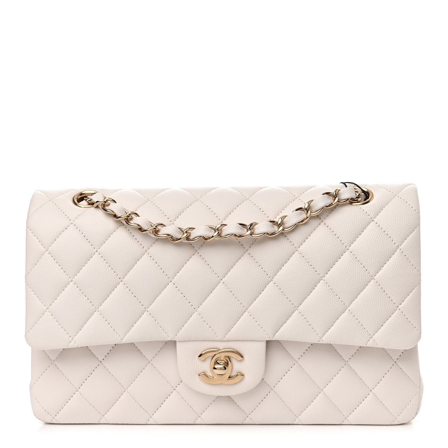 Chanel Caviar Quilted Medium Double Flap White 1 of 11
