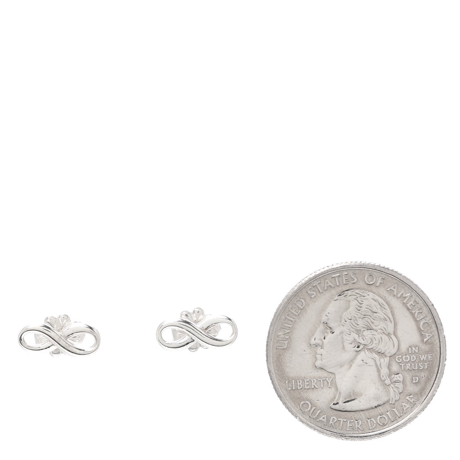Tiffany Sterling Silver Infinity Earrings 2 of 4