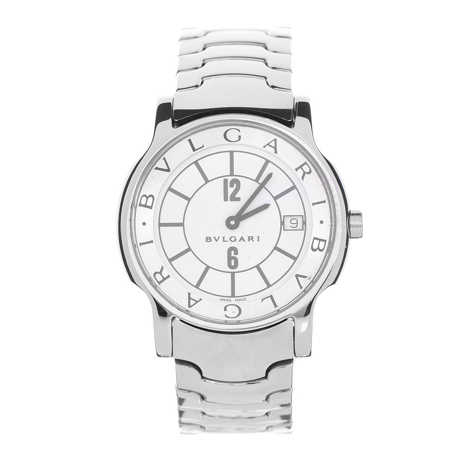 Bulgari Stainless Steel 35mm Solotempo Quartz Watch 1 of 6