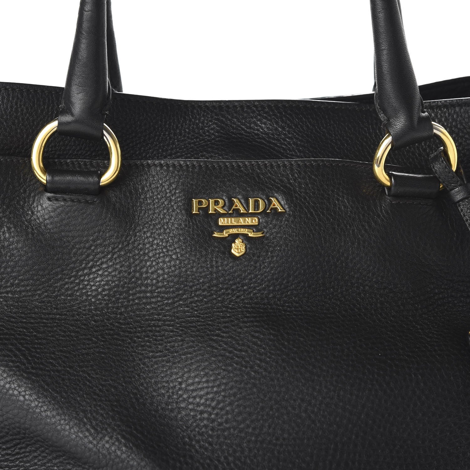 Prada Vitello Daino Shoulder Bag Black 9 of 9