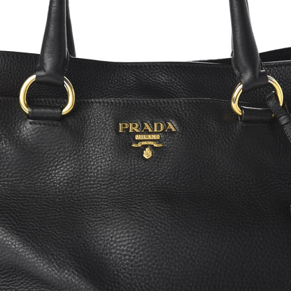 Prada Vitello Daino Shoulder Bag Black 9 of 9