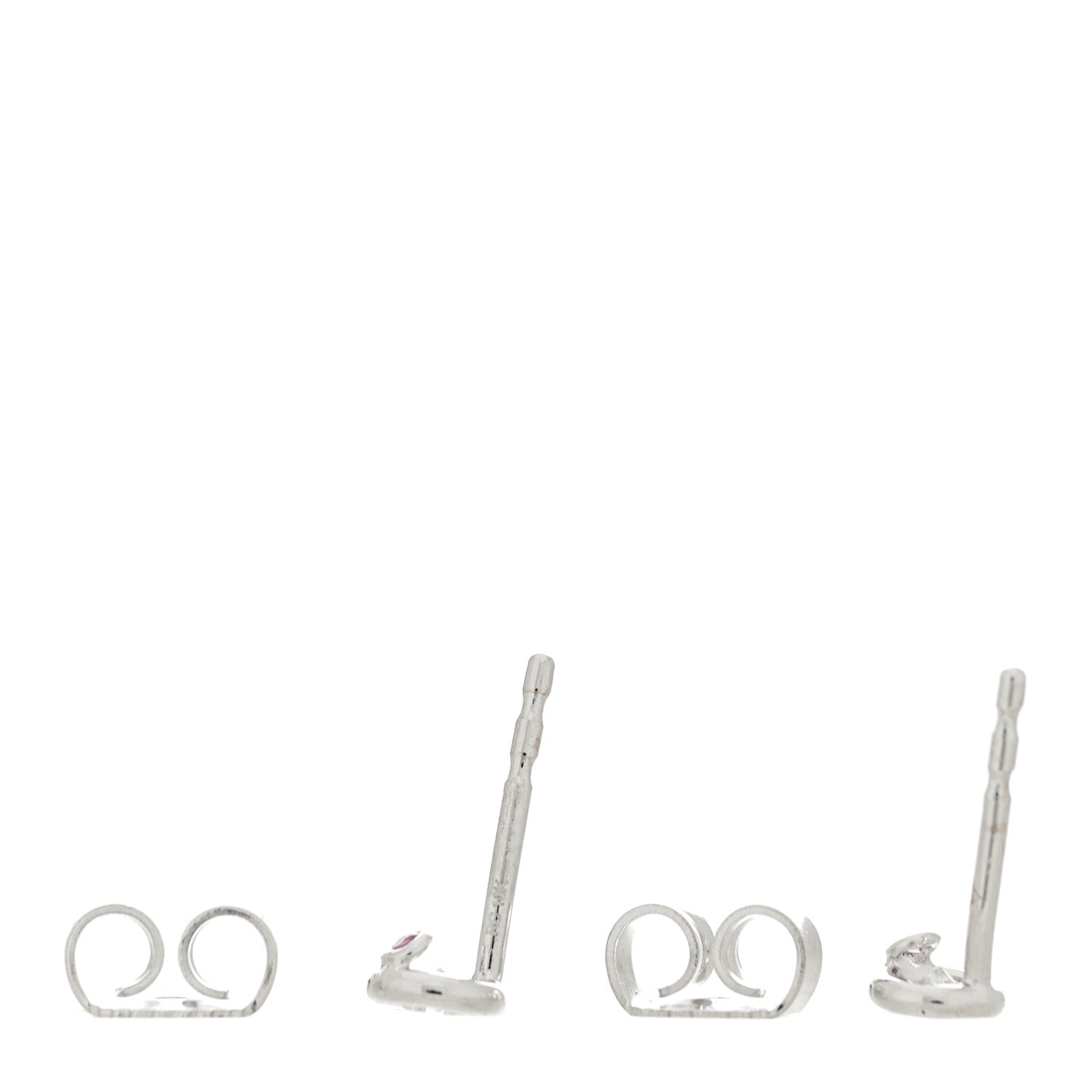Roberto Coin 18K White Gold Diamond .10ctw Bezel Stud Earrings 4 of 4