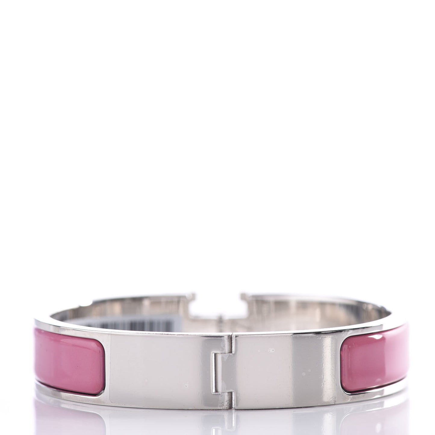 Enamel Narrow Clic Clac H Bracelet PM Rose Velours