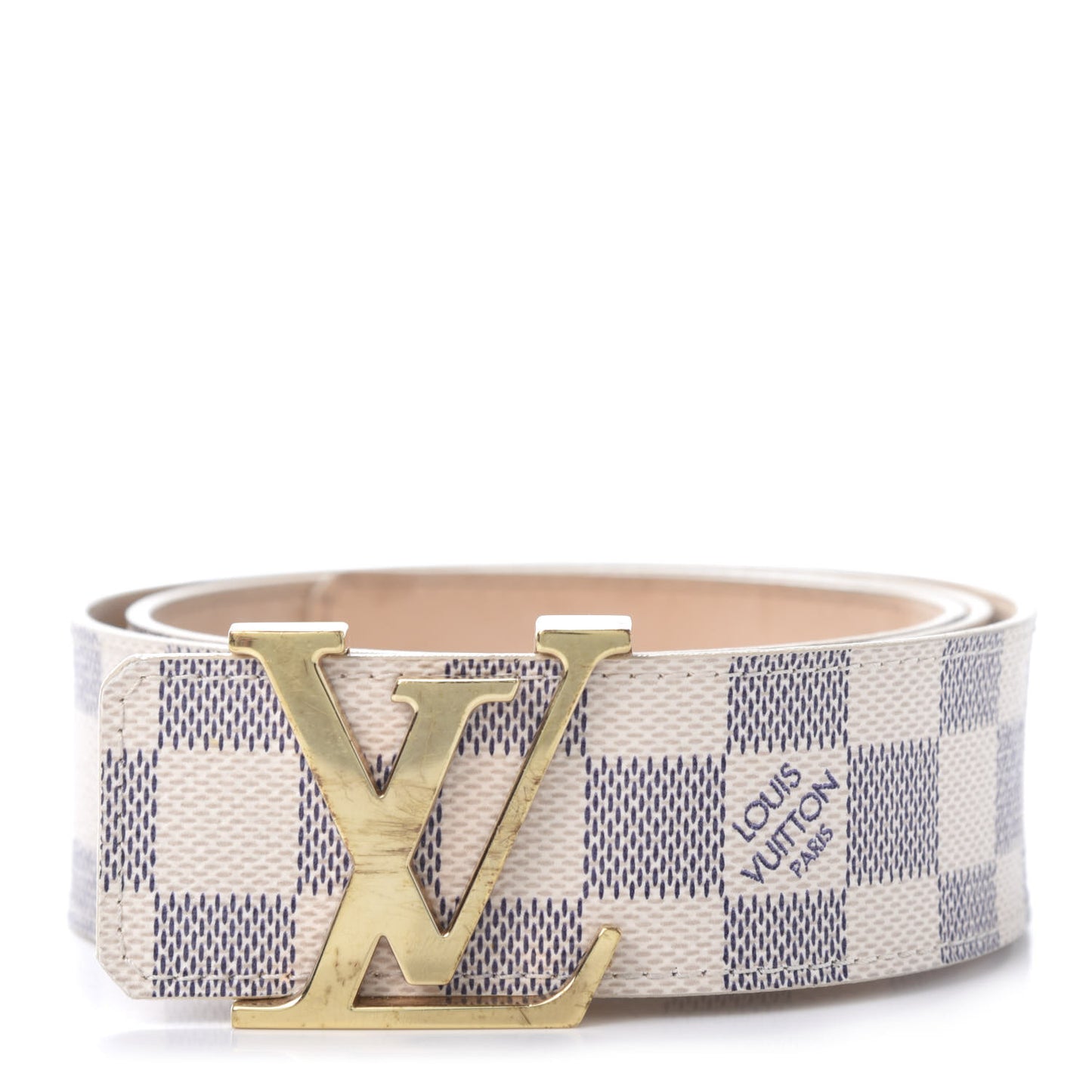 Damier Azur LV Initiales Belt 85 34