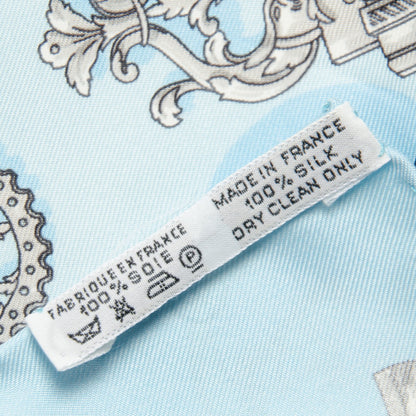 Hermes Silk Ferronnerie Pocket Square Scarf 3 of 3