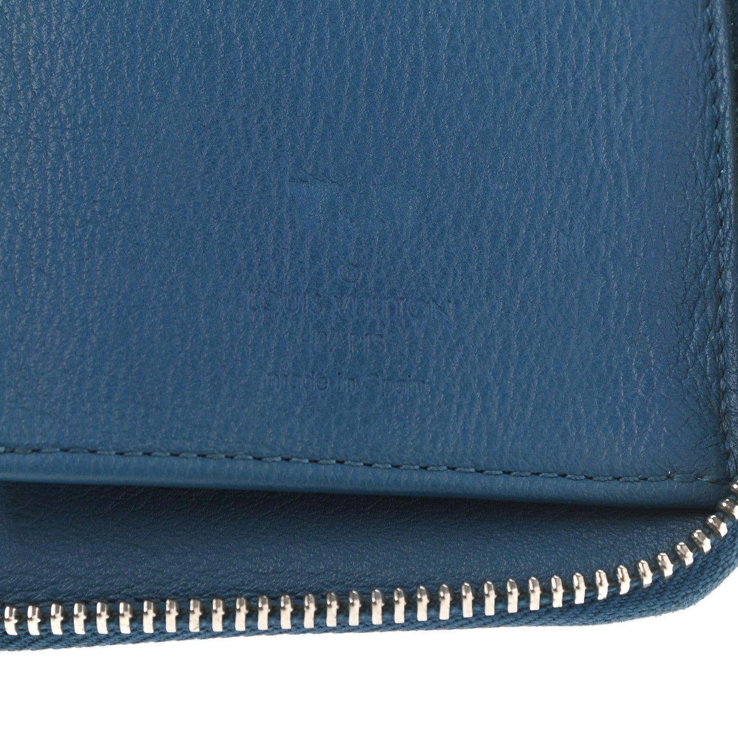 Louis Vuitton Taurillon Vertical Zippy Wallet Bleu Canard 6 of 7