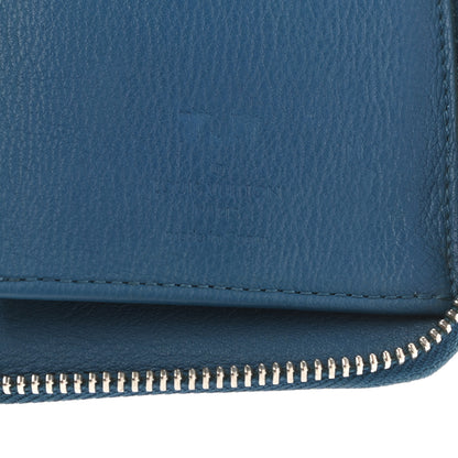 Louis Vuitton Taurillon Vertical Zippy Wallet Bleu Canard 6 of 7