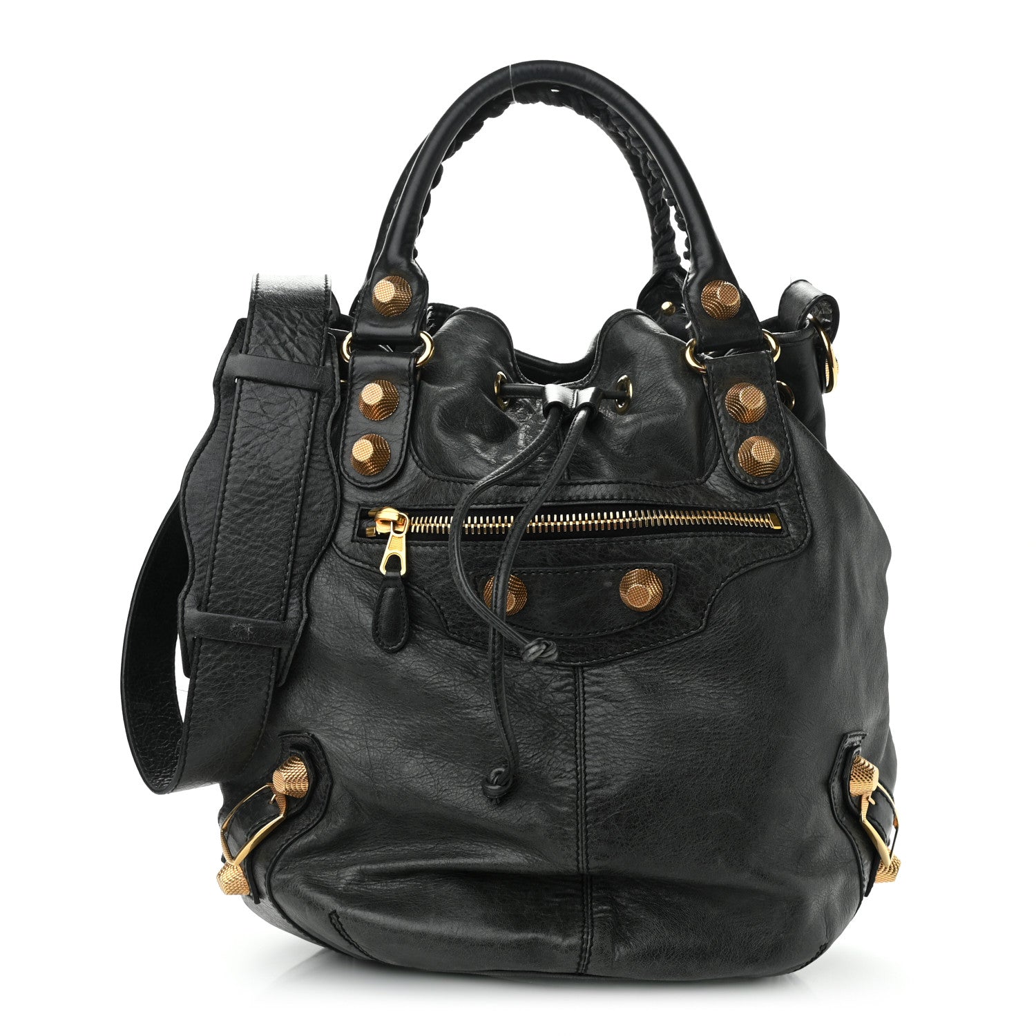 Balenciaga Agneau Giant 21 Gold Hardware Pompon Black 1 of 15