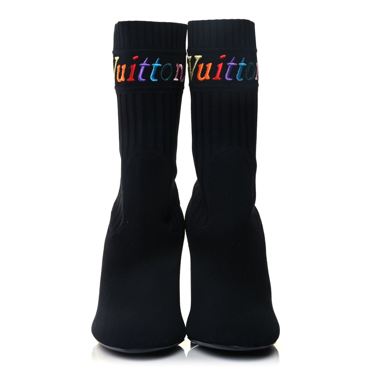 Stretch Fabric New Wave Silhouette Ankle Boots 37 Black