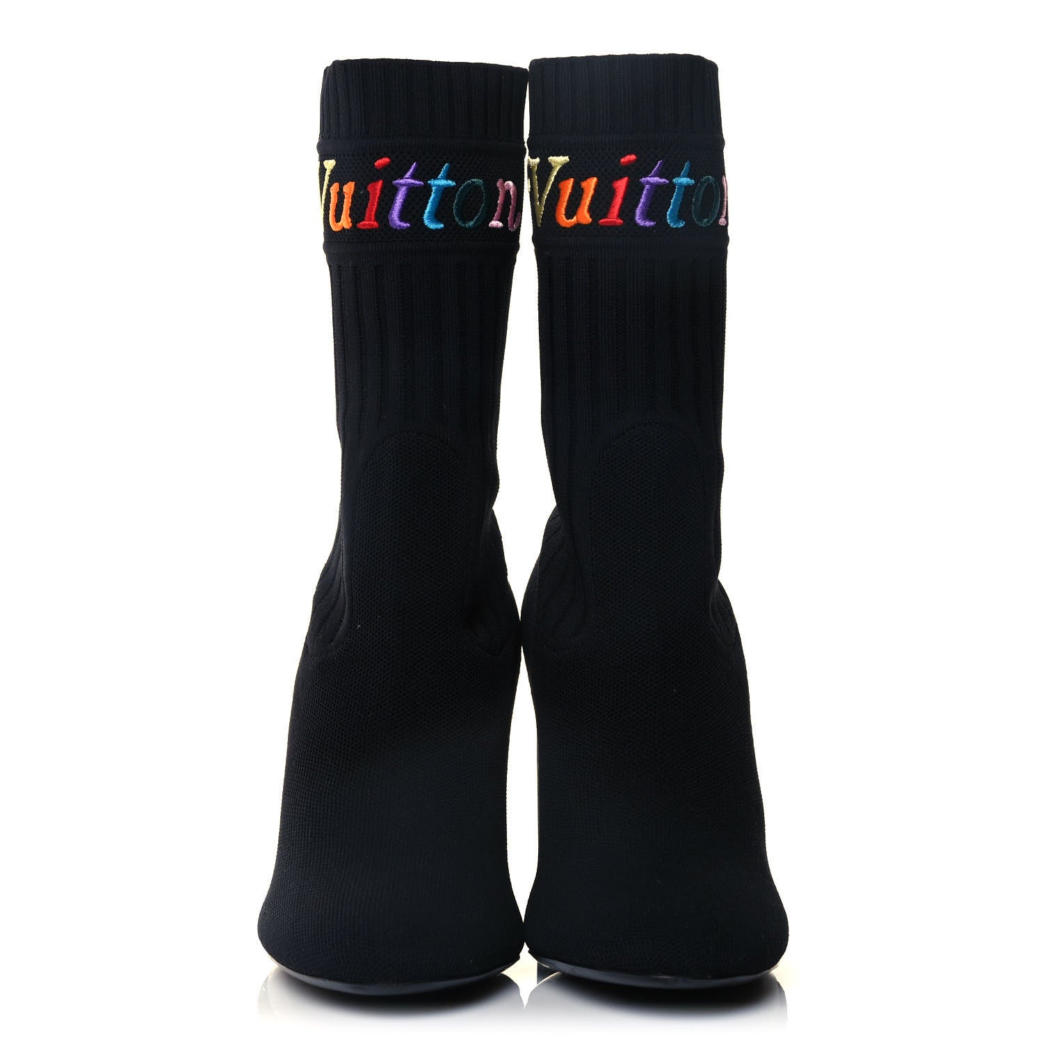 Louis Vuitton Stretch Fabric New Wave Silhouette Ankle Boots 37 Black 2 of 9