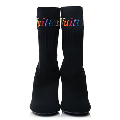 Louis Vuitton Stretch Fabric New Wave Silhouette Ankle Boots 37 Black 2 of 9