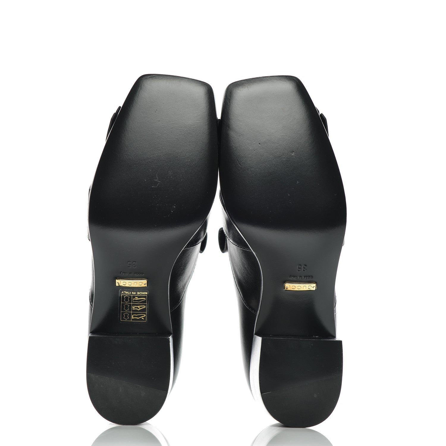 Gucci Malaga Kid Polly Kiltie Fringe 55mm Loafer Pumps 35 Black 5 of 8