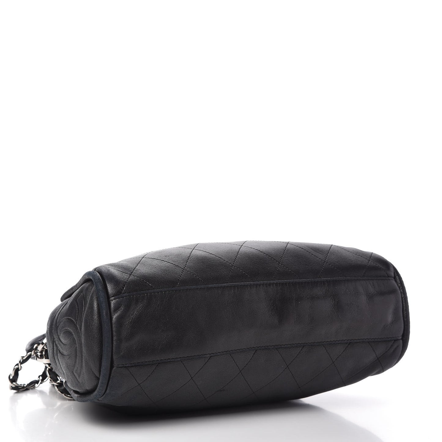 Lambskin Stitched Medium Ultimate Soft Tote Black
