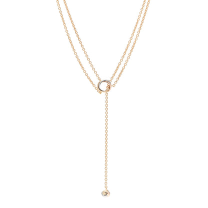 Cartier 18K Pink Yellow White Gold Baby Trinity Pampilles Necklace 1 of 5