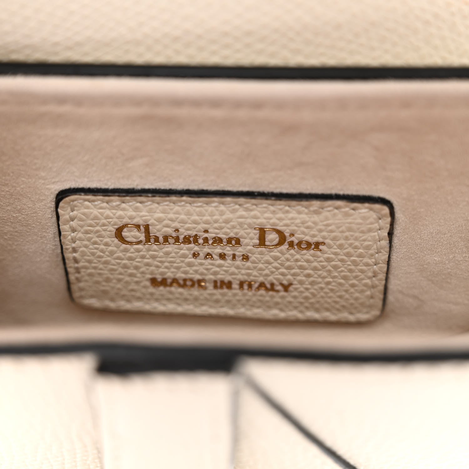 Christian Dior Grained Calfskin Mini Saddle Bag White 6 of 10