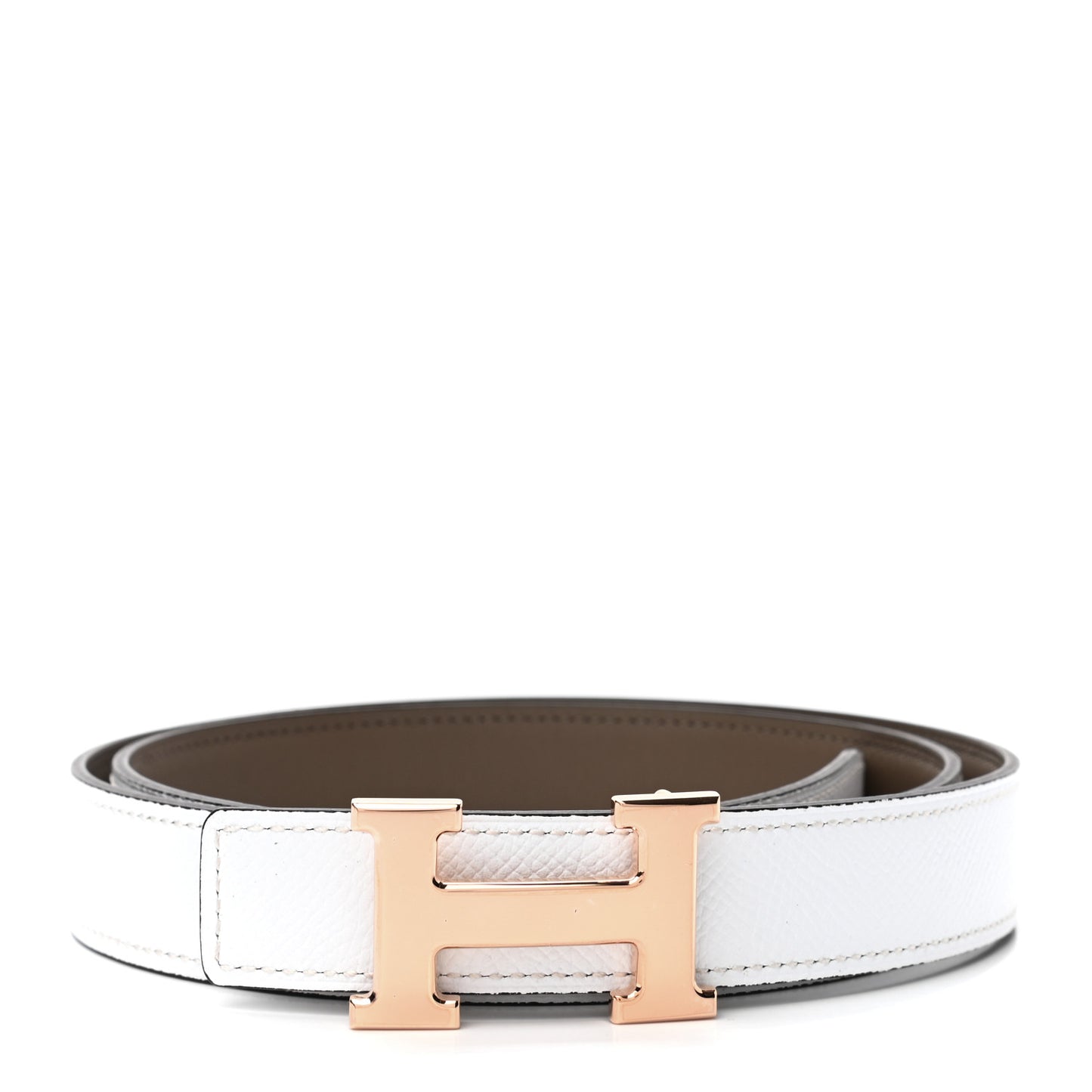 Epsom Swift 24mm Mini H Belt 85 34 Etoupe White