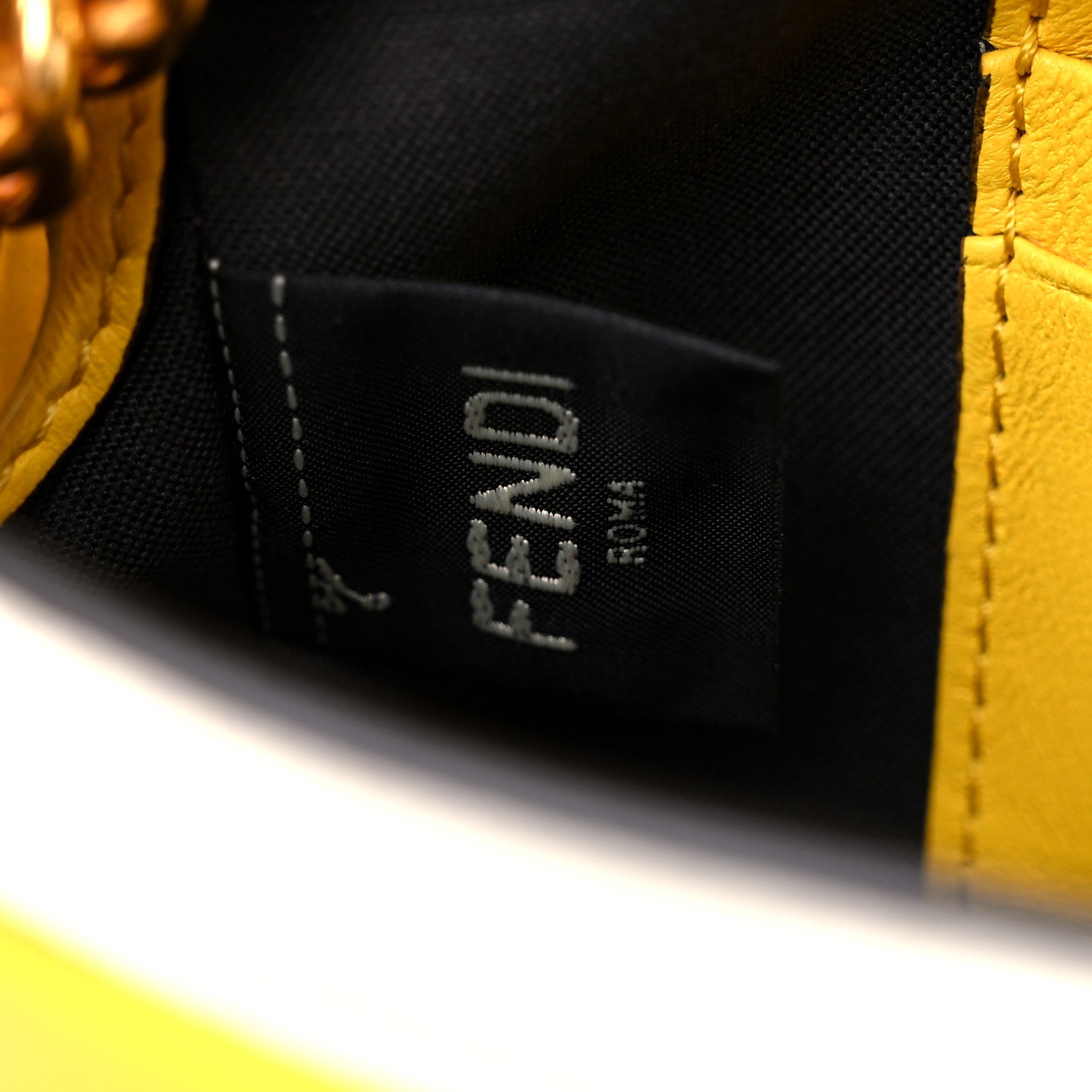Fendi Nappa Apolo Bi-Color Mini Chain Baguette Limone White Ice 8 of 10