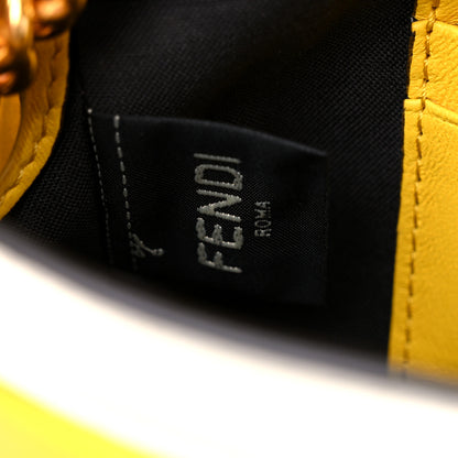 Fendi Nappa Apolo Bi-Color Mini Chain Baguette Limone White Ice 8 of 10