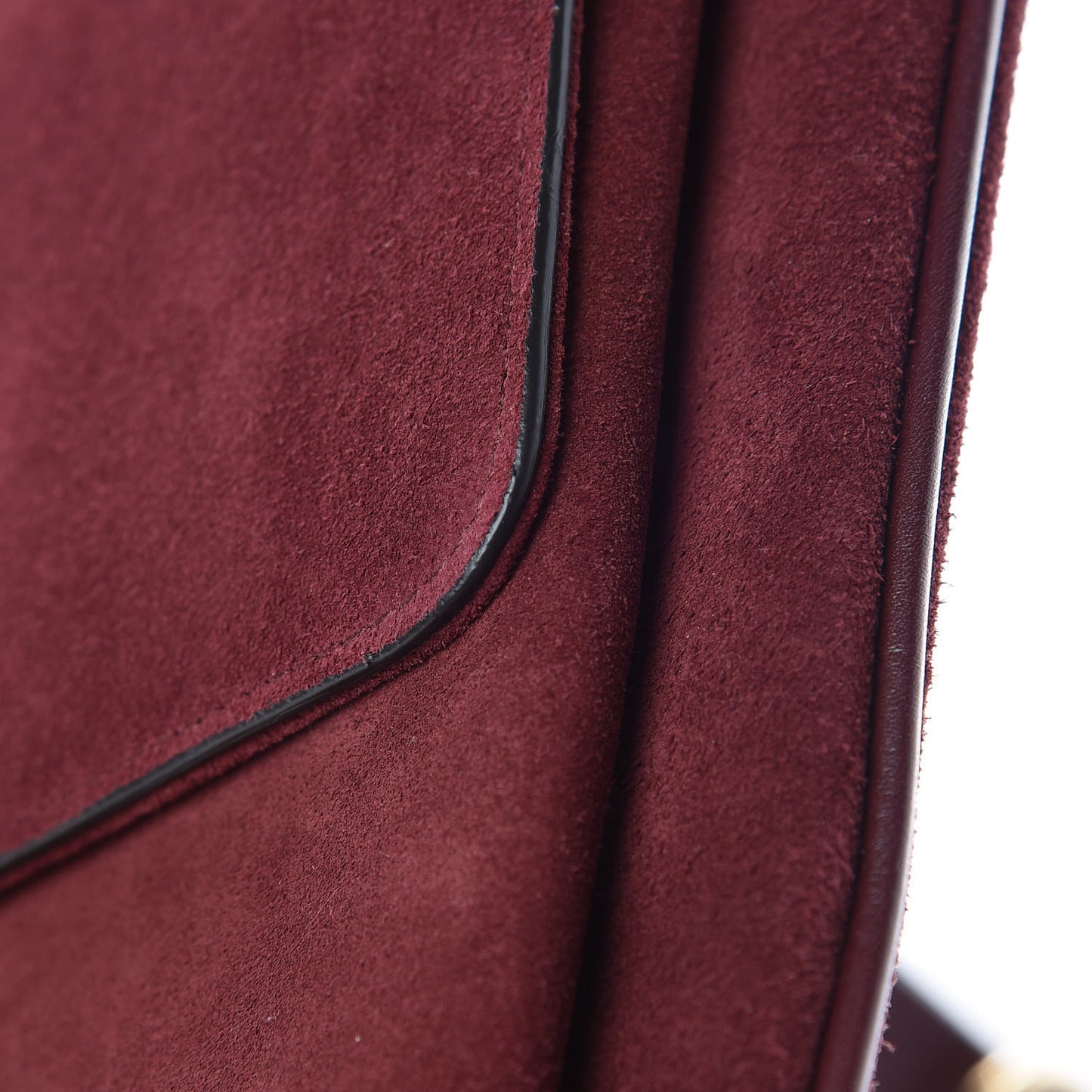 Suede Medium Arli Flap Shoulder Bag Vintage Bordeaux