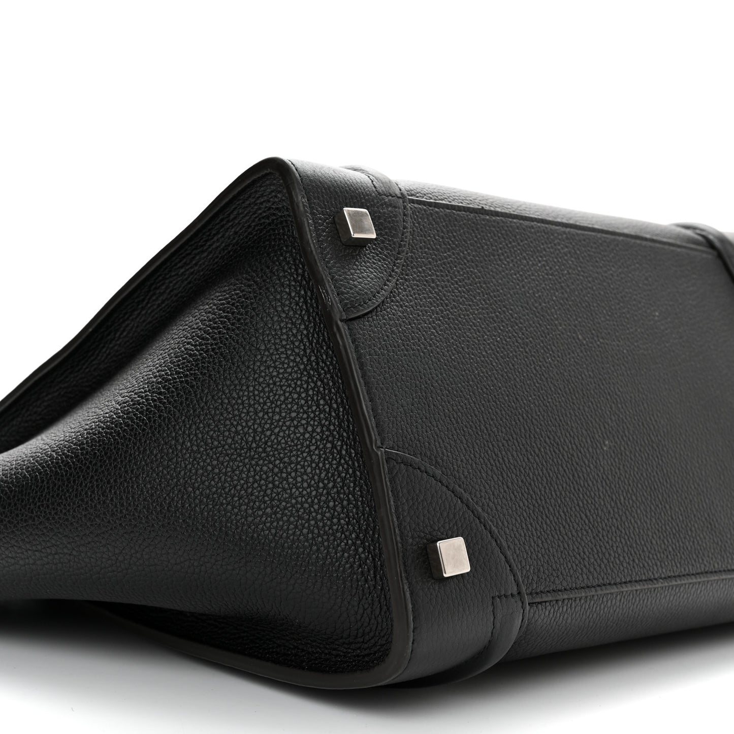 Drummed Calfskin Mini Luggage Black