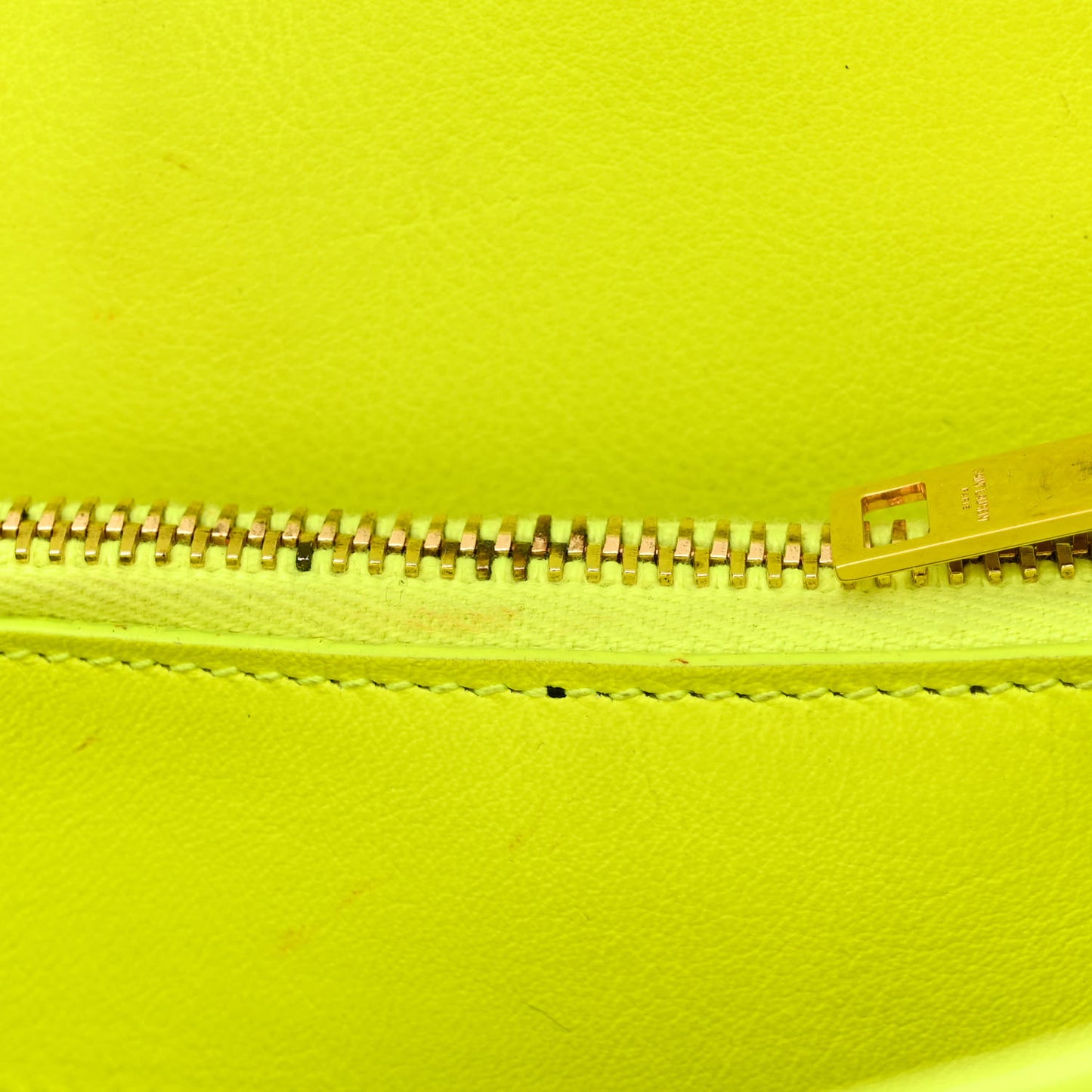 Calfskin Small Sac De Jour Bag Neon Yellow